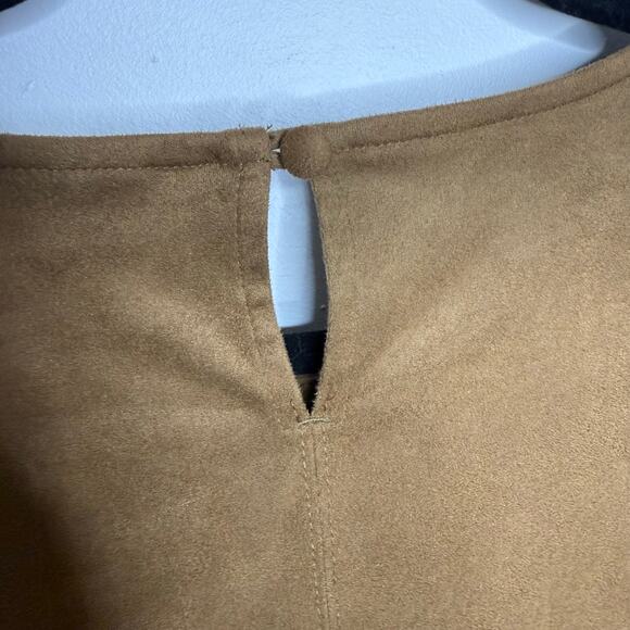 J. Jill Womens Brown Faux Suede Box Top Size Large - Picture 5 of 6